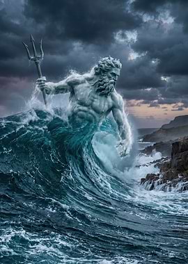 Neptune Emerging from the Waves