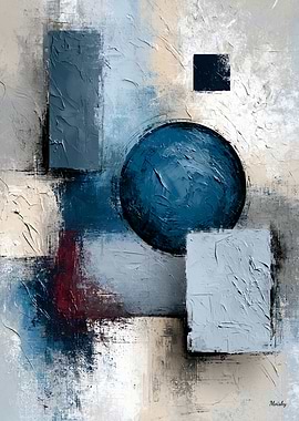 Textured Geometry No. 2 Minimalist Abstract Wall Art