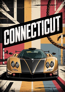 Connecticut Sports Car Poster