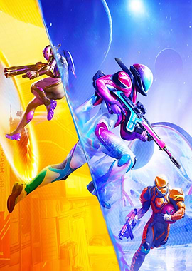 Futuristic Warriors in Dynamic Poses