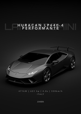Lamborghini Huracan Performante Poster