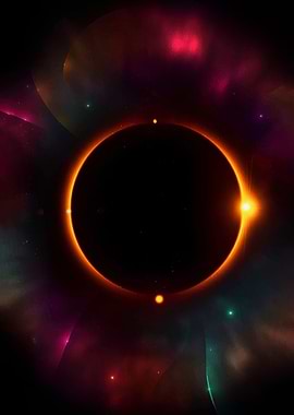 Solar Eclipse in Cosmic Nebula