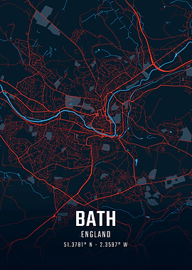 Bath England City Map