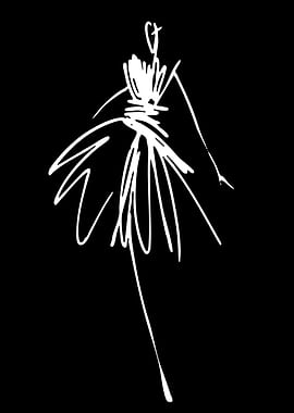Fashion sketch of a dress