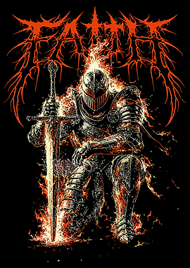 Fiery Knight with Sword