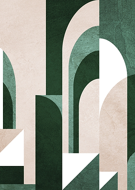 Geometric Archway Abstract Art