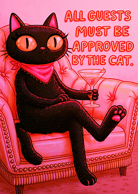 Cat Approved Guests Sign