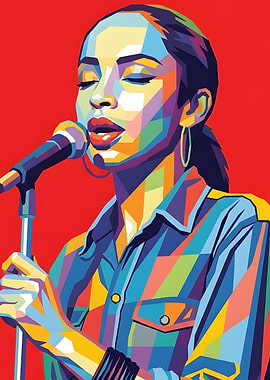 Sade Adu Pop Art Portrait