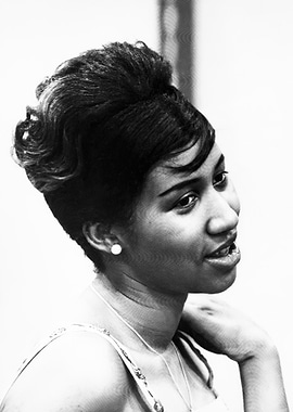 Aretha Franklin in Black and White