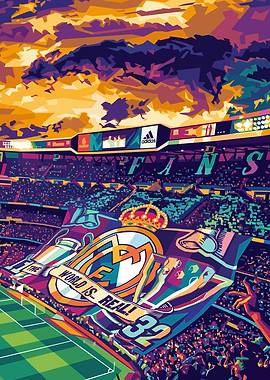 Real Madrid Stadium Pop Art