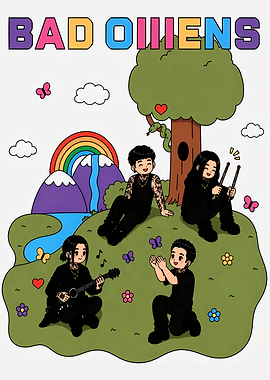 Bad Omens Band Illustration