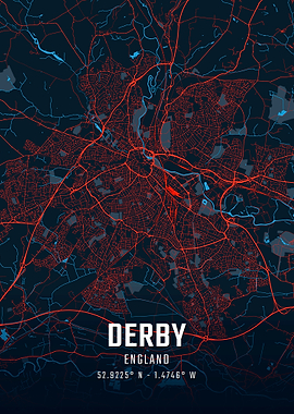 Derby England City Map