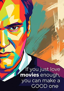 Quentin Tarantino Pop Art Quote
