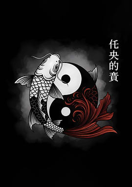 Yin Yang Koi Fish Art