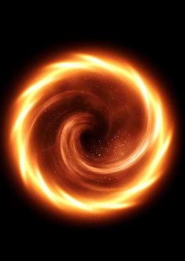 Fiery Cosmic Swirl