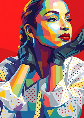 Sade in Pop Art Style
