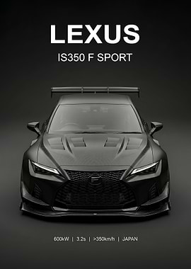 matte balck Lexus IS350 F Sport