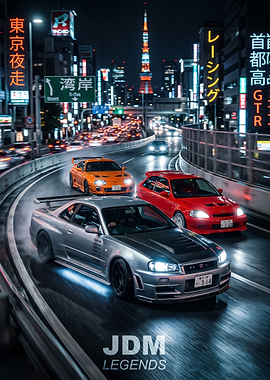JDM Legends Night Race in Tokyo poster