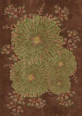 Floral Arrangement on Textured Background