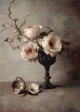 Still Life with Roses and Goblet