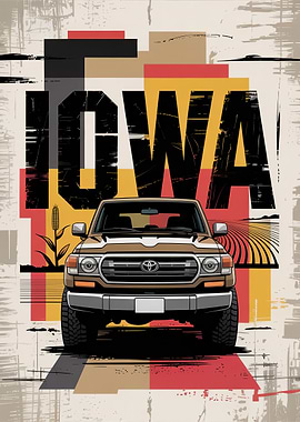 Iowa Toyota Truck Poster