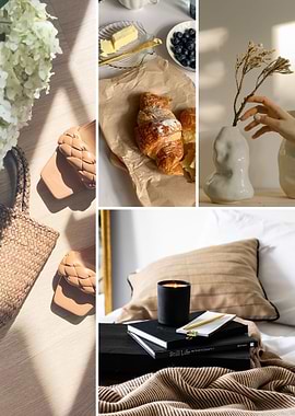 Cozy Bedside and Breakfast Scene