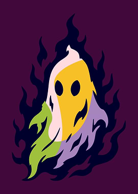 Ghost with Flames