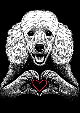 Poodle Heartmark