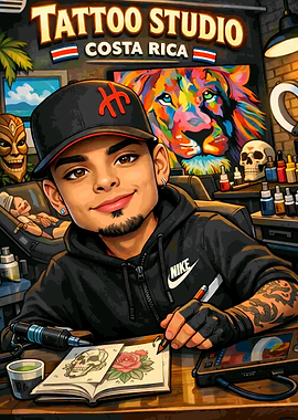 Tattoo Artist in Costa Rica Studio