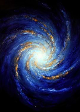 Primal Galaxy Formation | Epic Spiral Cosmic Abstract | Sci-Fi Metal Print