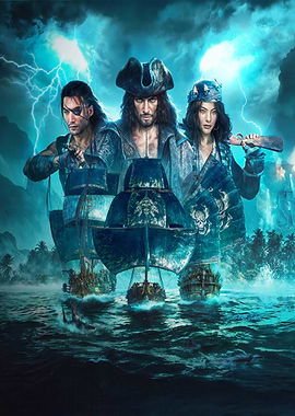 Pirates on a stormy sea