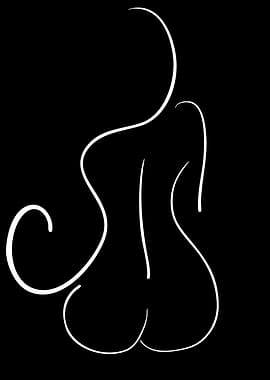 Abstract Line Art of a Female Form
