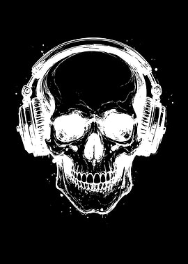 Skull with Headphones