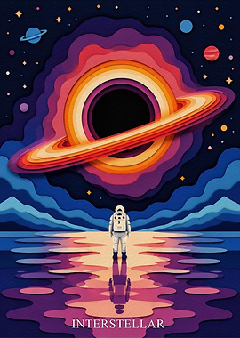Interstellar Astronaut and Black Hole