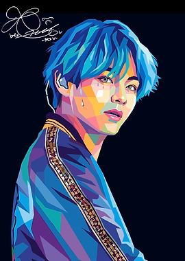 Kim Taehyung Pop Art Portrait