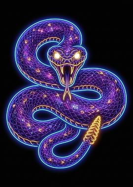 Neon Cosmic Snake