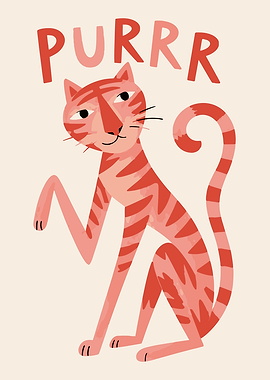 Funny Purr Cat Poster