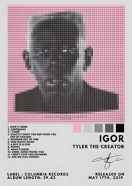 Tyler the Creator IGOR Album Poster