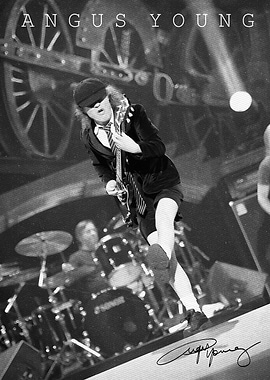 Angus Young Live Performance potrait art