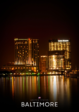Baltimore Cityscape at Night