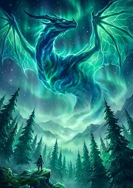 Dragon in the Northern Lights