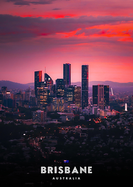 Brisbane Cityscape at Sunset