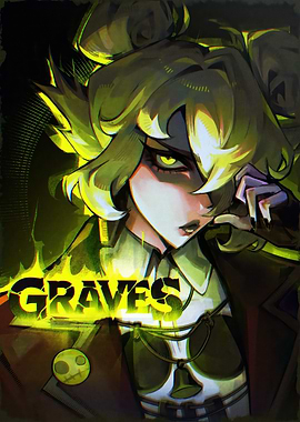 Graves Anime Character Portrait Deadlock Game Poster