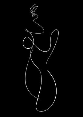 Minimalist Line Art of a Woman