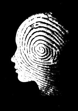 Fingerprint Profile Silhouette