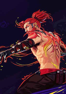 Fiery Warrior with Red Hair