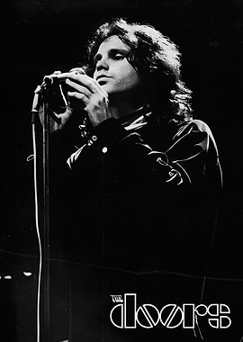 Jim Morrison singing potrait