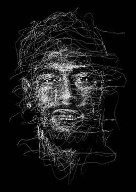 Abstract Portrait of a Man football