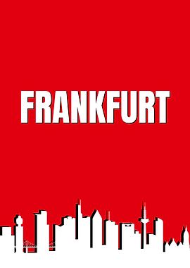 Frankfurt Skyline Text Art