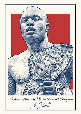 Anderson Silva UFC Champion Portrait